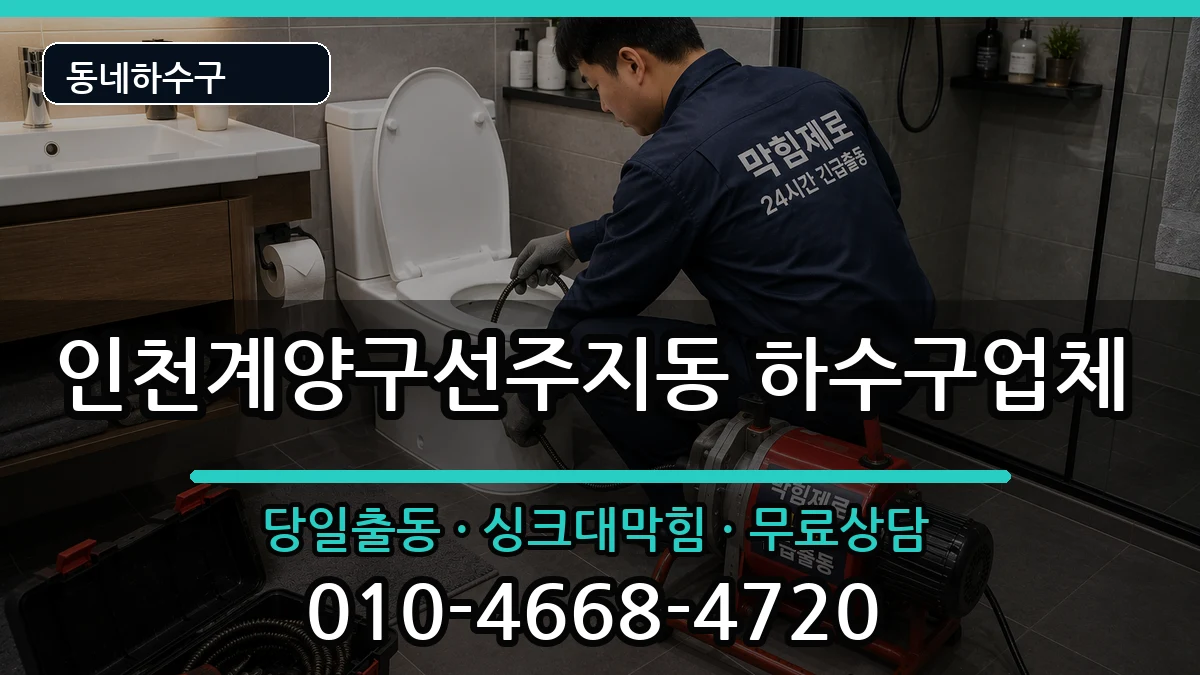 인천계양구선주지동 하수구막힘 인천계양구선주지동 하수구막힘 증상 처리 안내 이미지 2