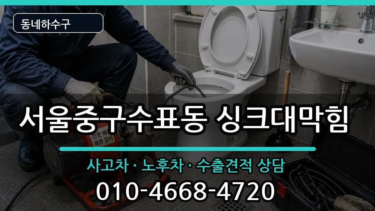 서울중구수표동 싱크대막힘 서울중구수표동 싱크대막힘 증상 처리 안내 이미지 1