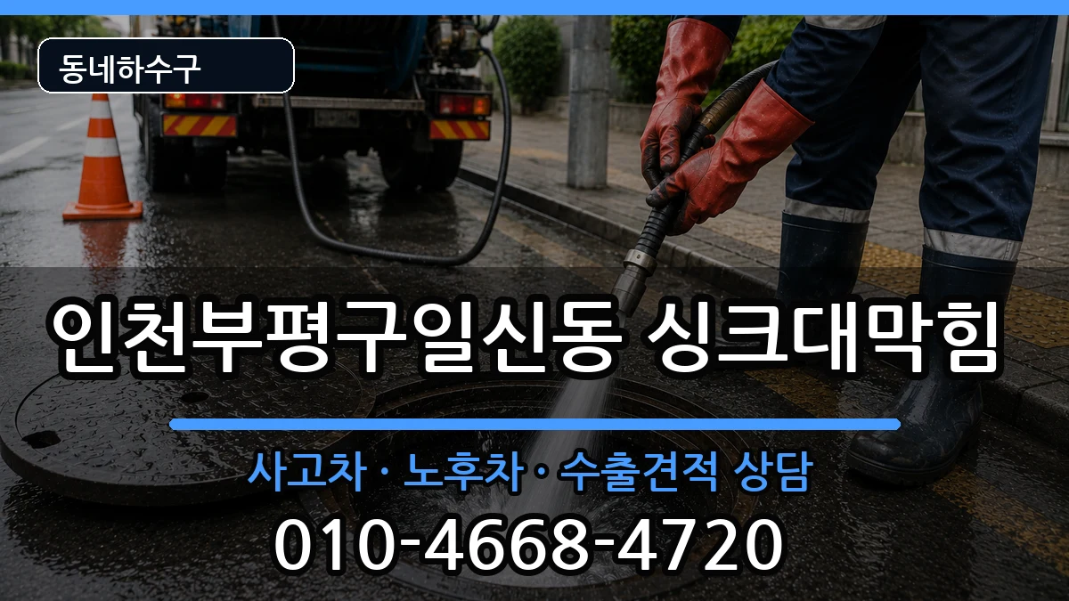 인천부평구일신동  싱크대막힘 질문형