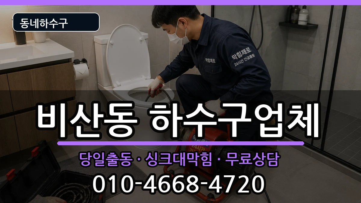 경기안양시동안구비산동  하수구막힘 사례형