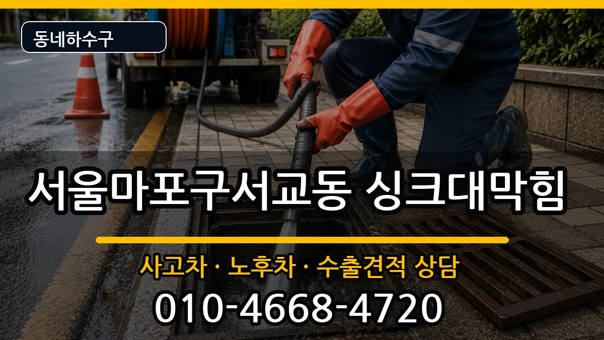 서울마포구서교동 싱크대막힘 증상 처리 안내 이미지 2