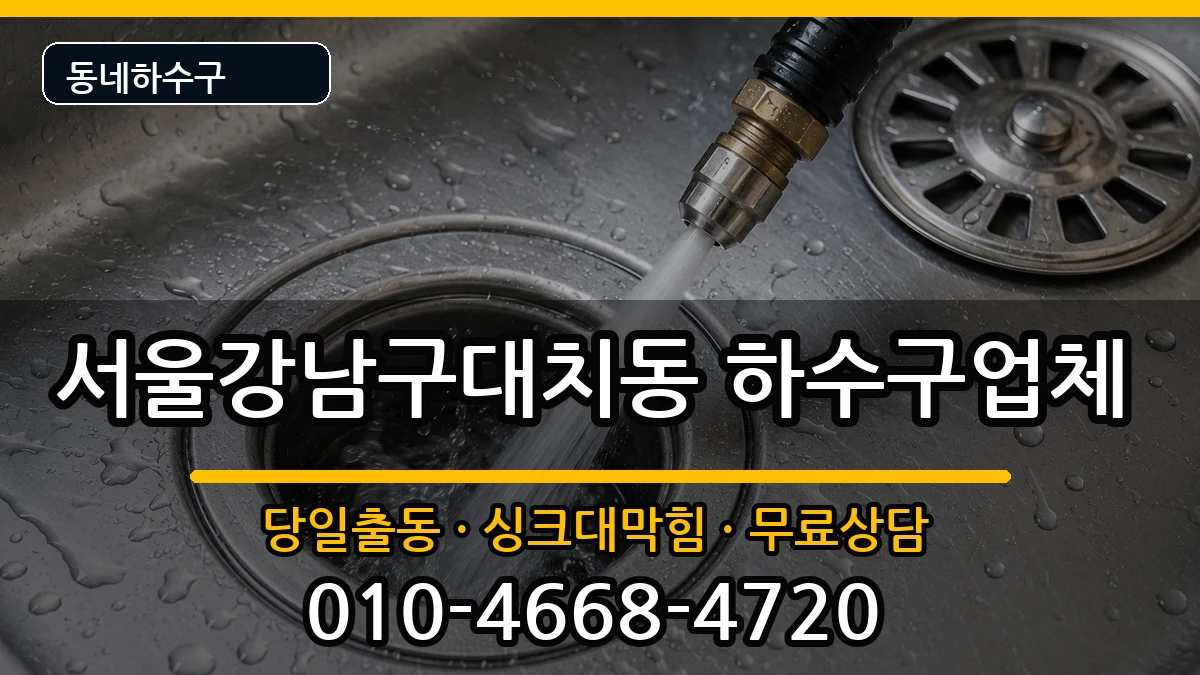 서울강남구대치동  하수구막힘 비용형