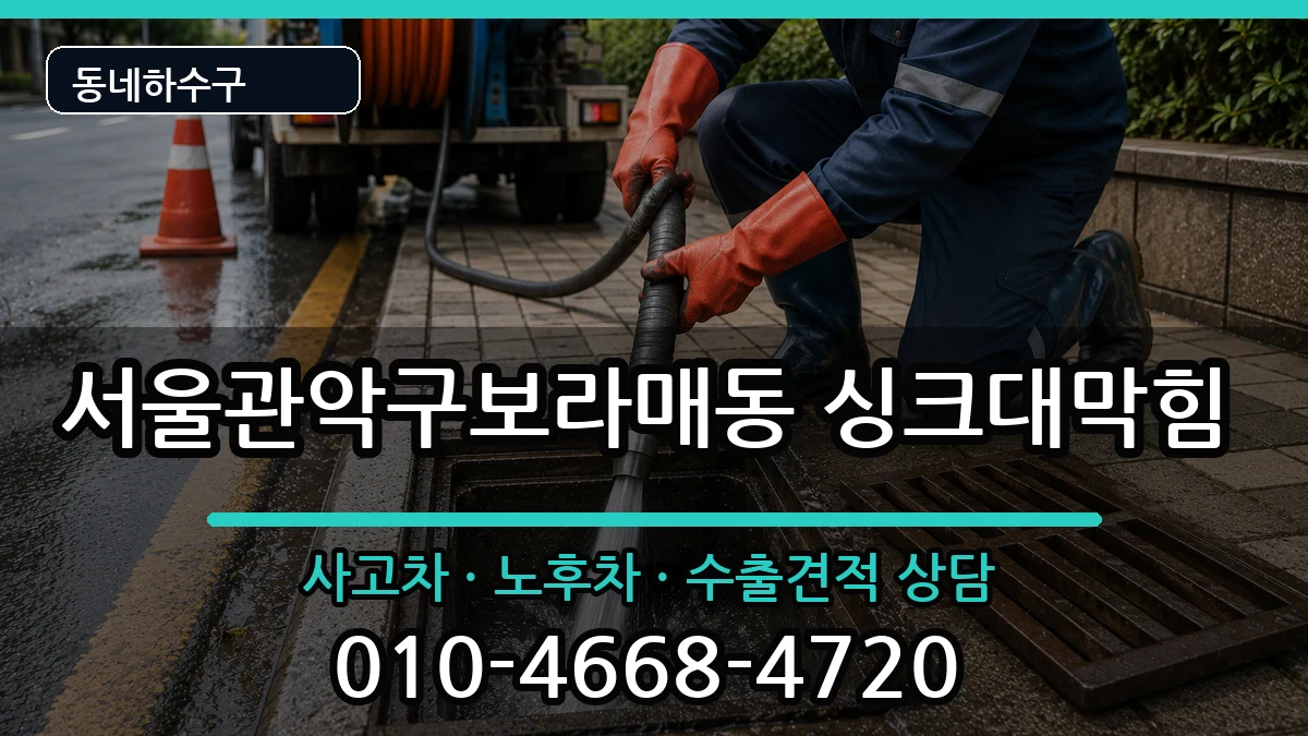서울관악구보라매동  싱크대막힘 질문형