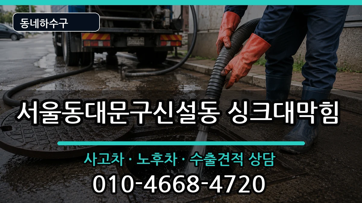 서울동대문구신설동 싱크대막힘 증상 처리 안내 이미지 2