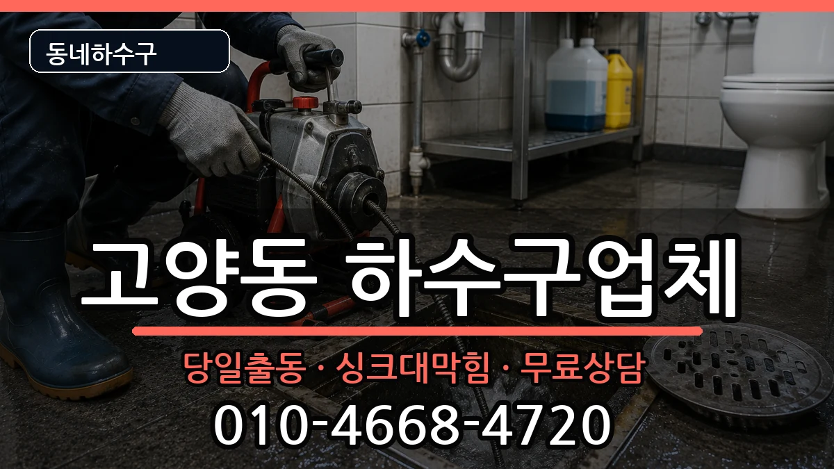 경기고양시덕양구고양동 하수구막힘 증상 처리 안내 이미지 1