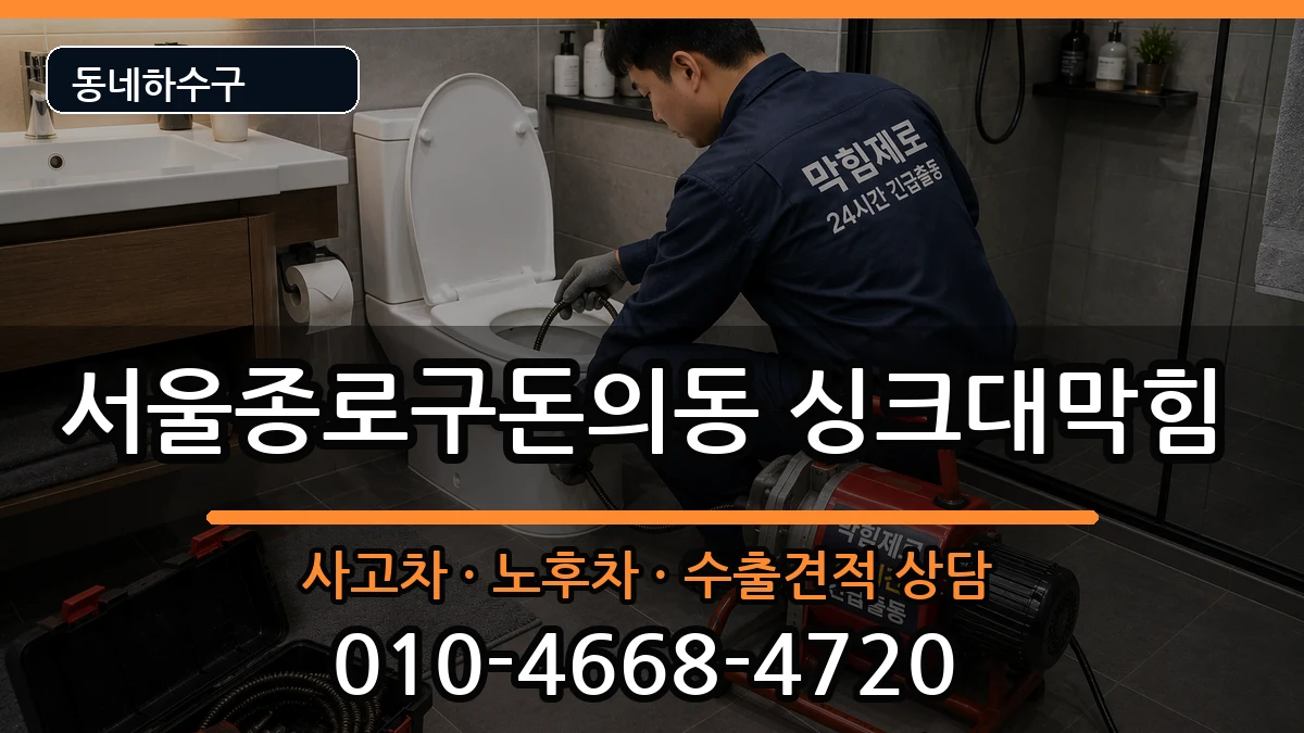 서울종로구돈의동 싱크대막힘 서울종로구돈의동 싱크대막힘 증상 처리 안내 이미지 2