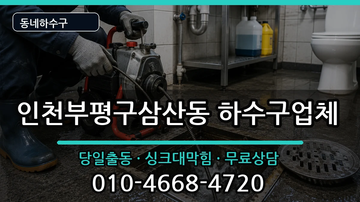 인천부평구삼산동  하수구막힘 정보형
