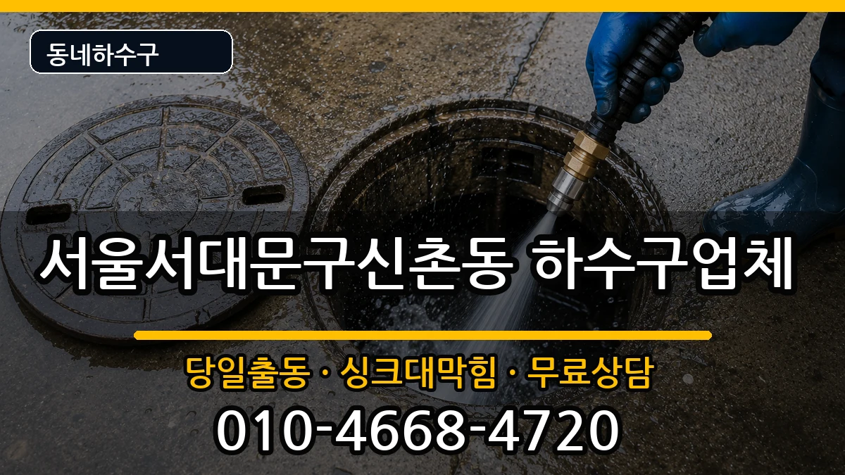 서울서대문구신촌동  하수구막힘 FAQ형