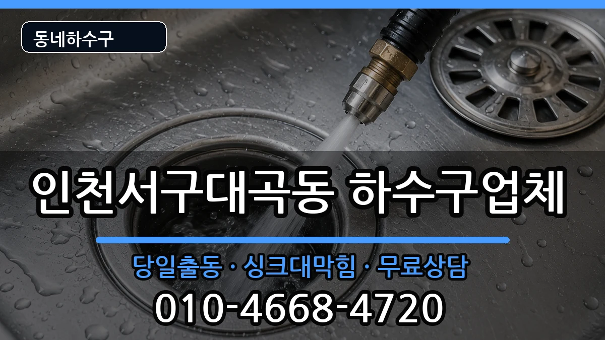 인천서구대곡동 하수구막힘 인천서구대곡동 하수구막힘 증상 처리 안내 이미지 3