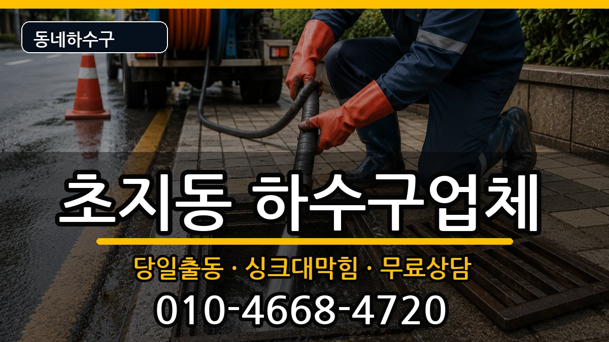 경기안산시단원구초지동  하수구막힘 질문형