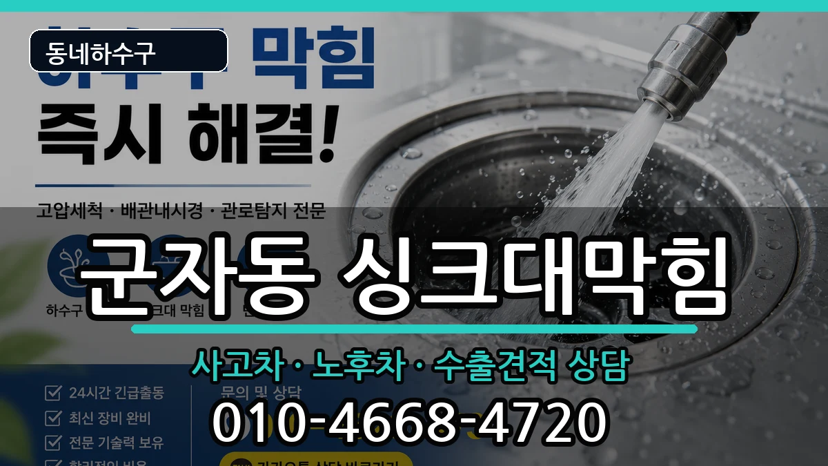 경기시흥시군자동 싱크대막힘 증상 처리 안내 이미지 2