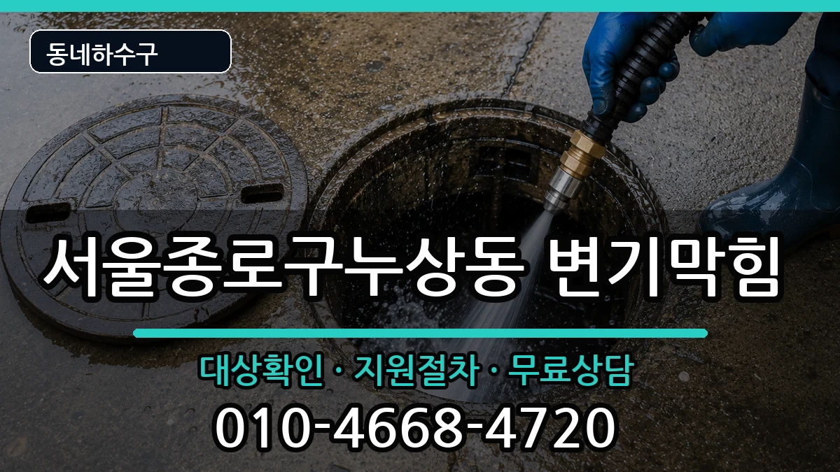 서울종로구누상동 변기막힘 증상 처리 안내 이미지 2