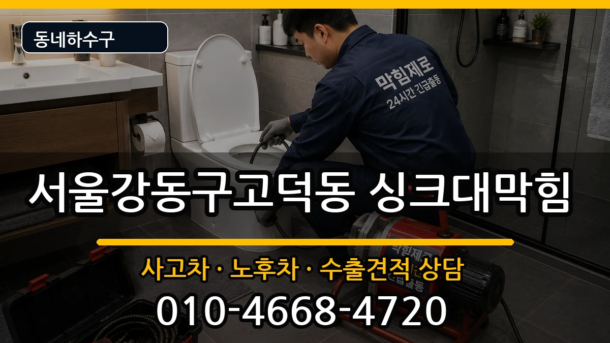 서울강동구고덕동 싱크대막힘 서울강동구고덕동 싱크대막힘 증상 처리 안내 이미지 1