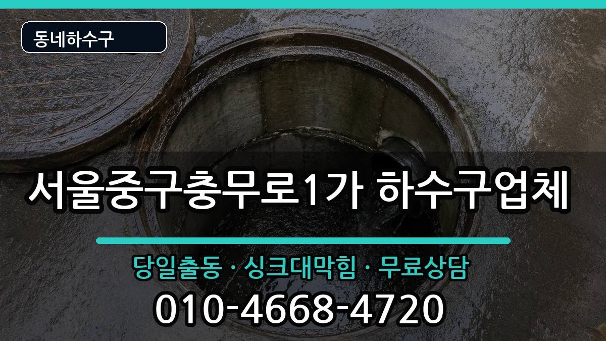 서울중구충무로1가  하수구막힘 FAQ형