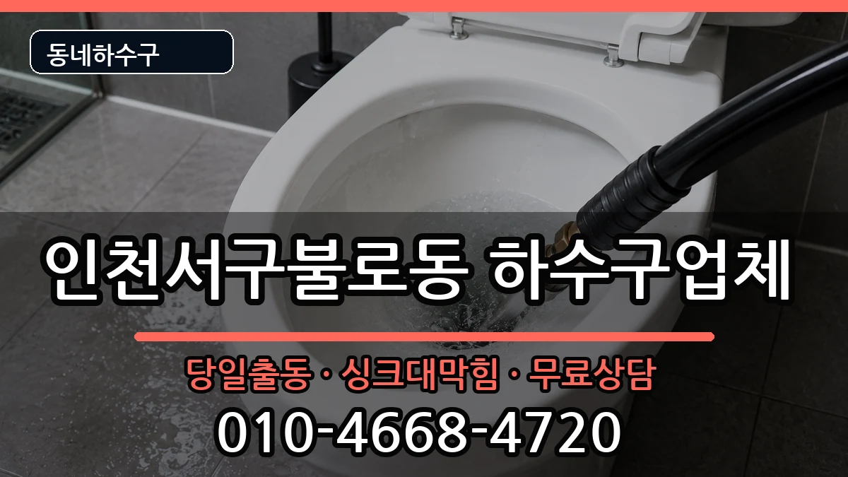 인천서구불로동 하수구막힘 증상 처리 안내 이미지 3