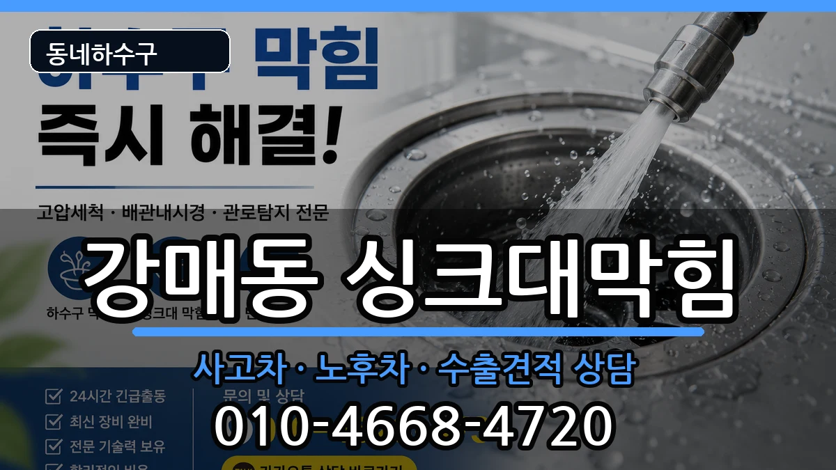 경기고양시덕양구강매동 싱크대막힘 증상 처리 안내 이미지 2