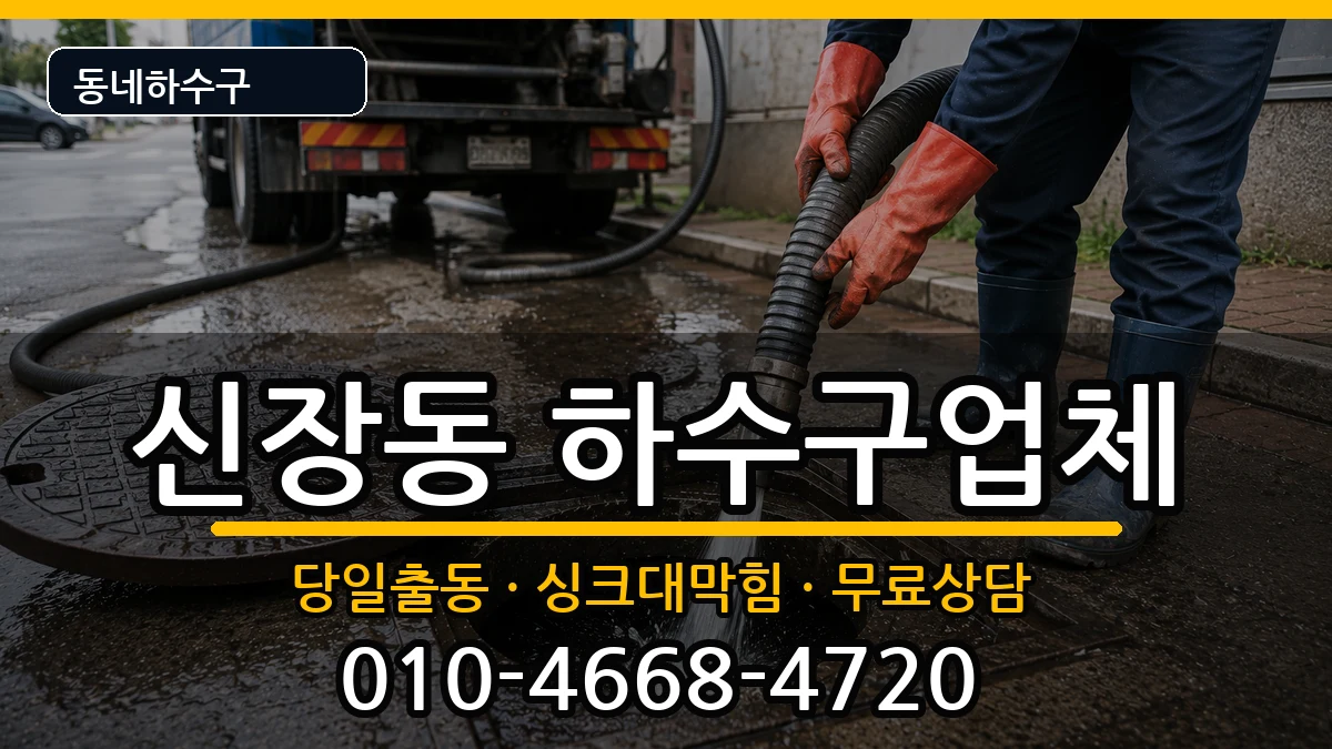 경기하남시신장동  하수구막힘 정보형