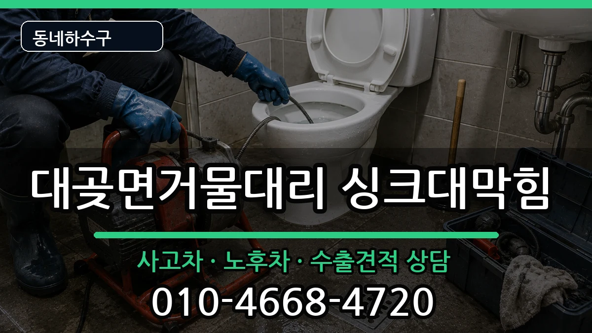 경기김포시대곶면거물대리 싱크대막힘 증상 처리 안내 이미지 3