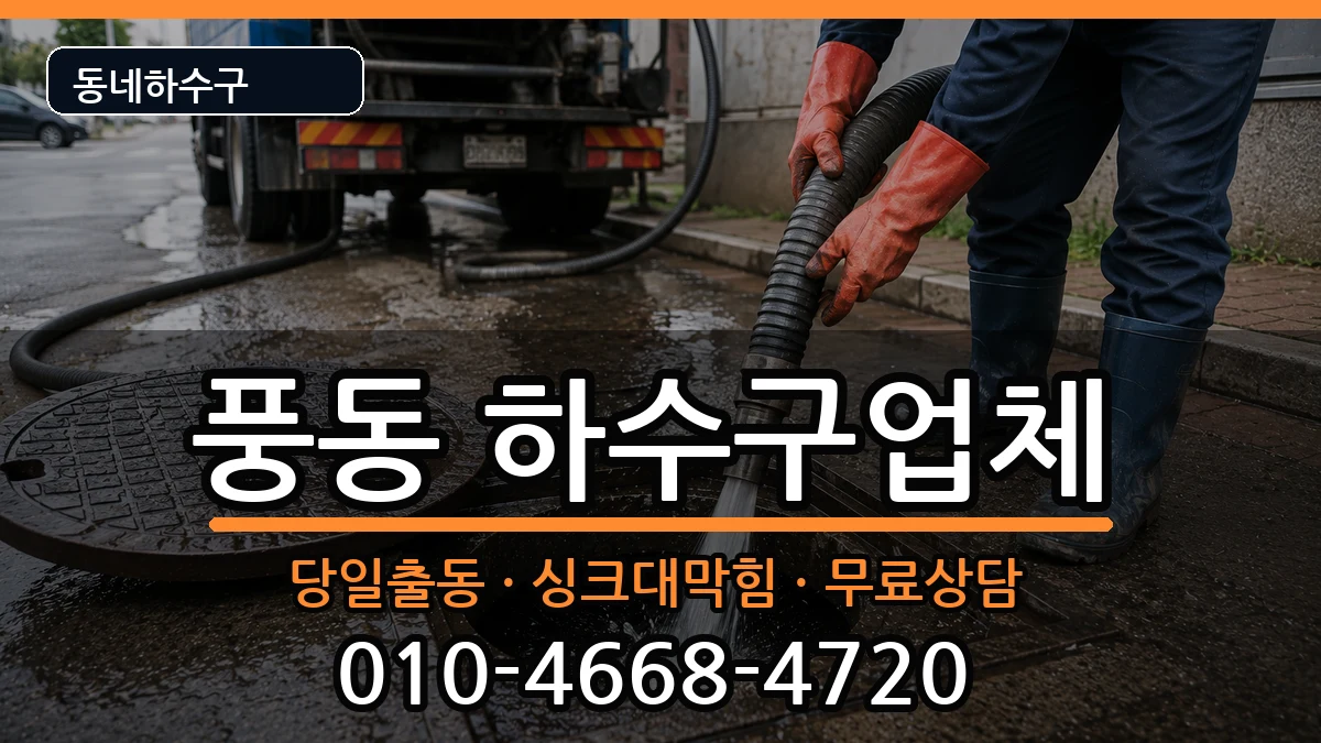 경기고양시일산동구풍동  하수구막힘 정보형