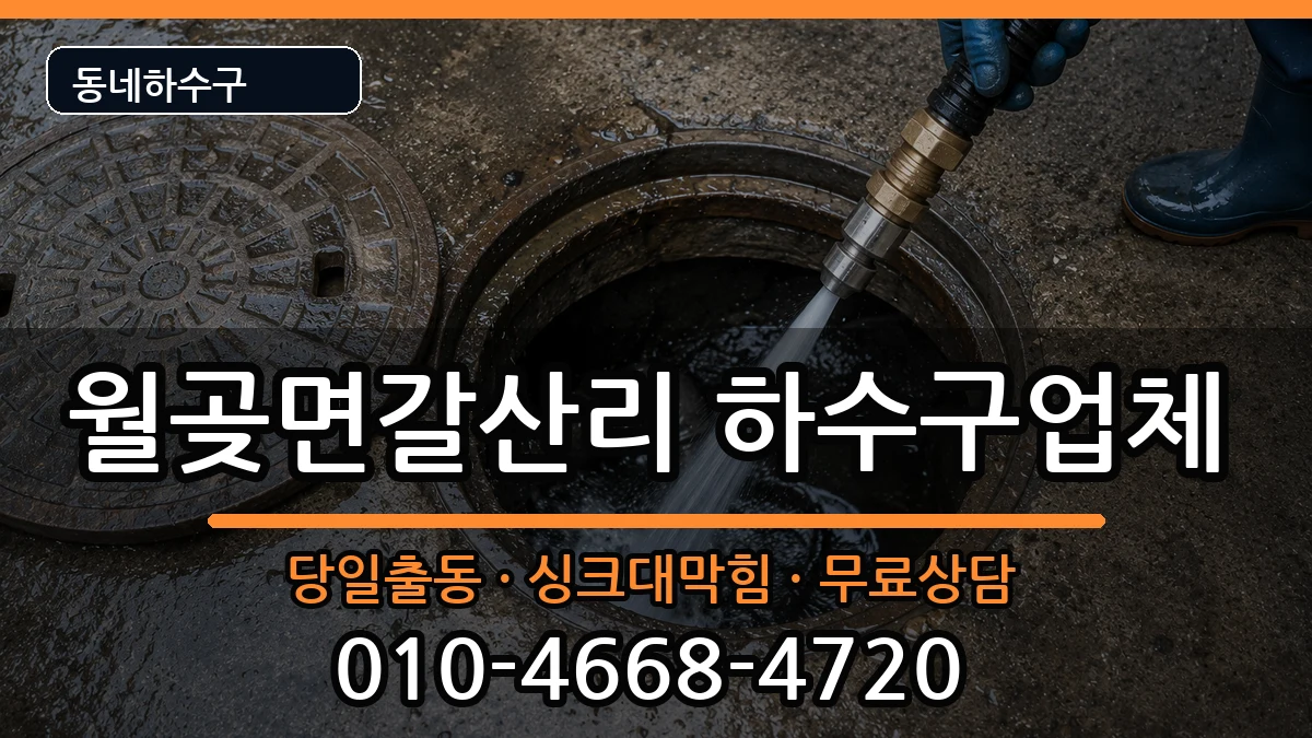경기김포시월곶면갈산리 하수구막힘 경기김포시월곶면갈산리 하수구막힘 증상 처리 안내 이미지 3