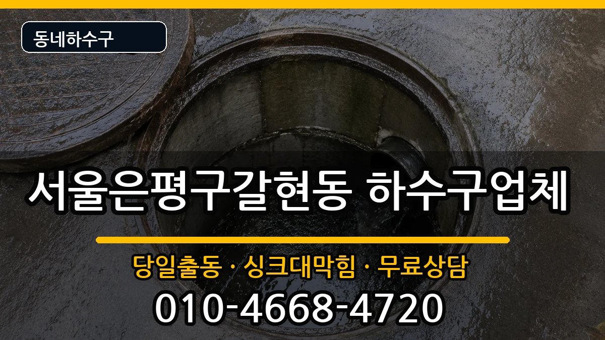 서울은평구갈현동 하수구막힘 증상 처리 안내 이미지 2