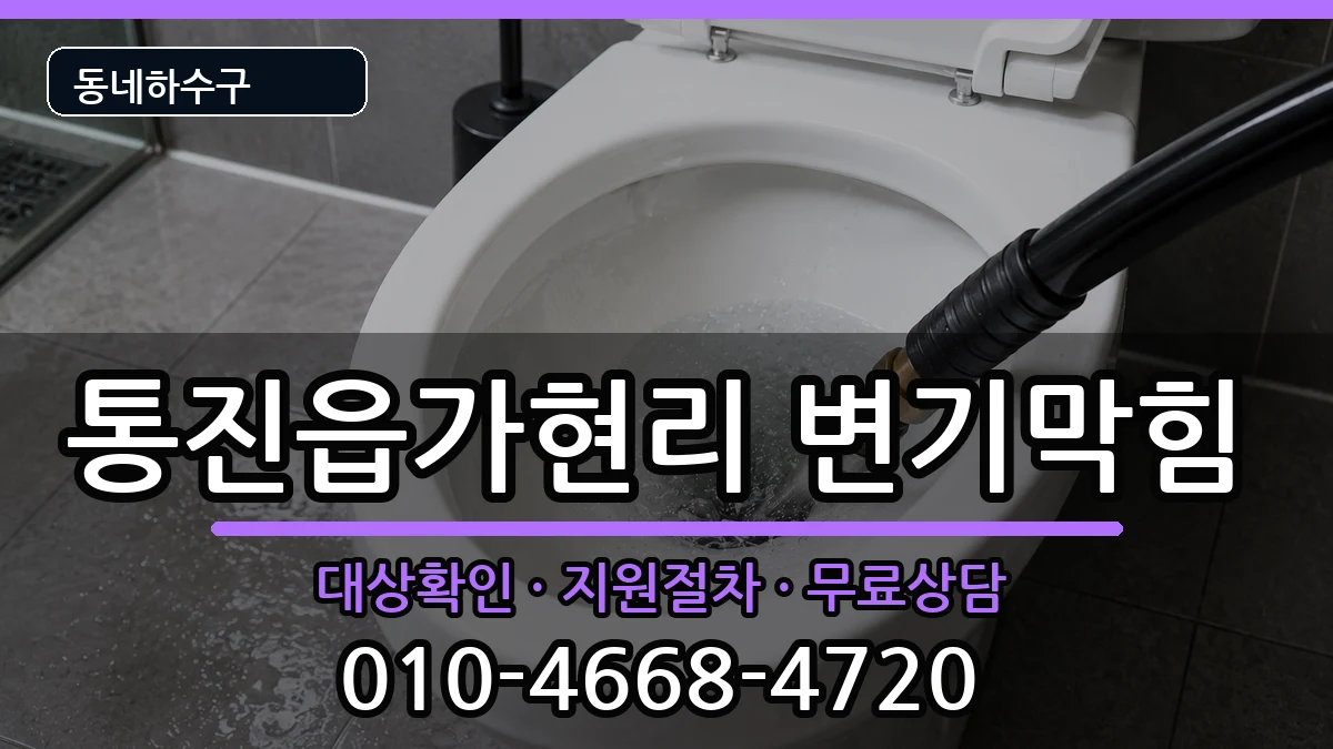 경기김포시통진읍가현리  변기막힘 준비사항형