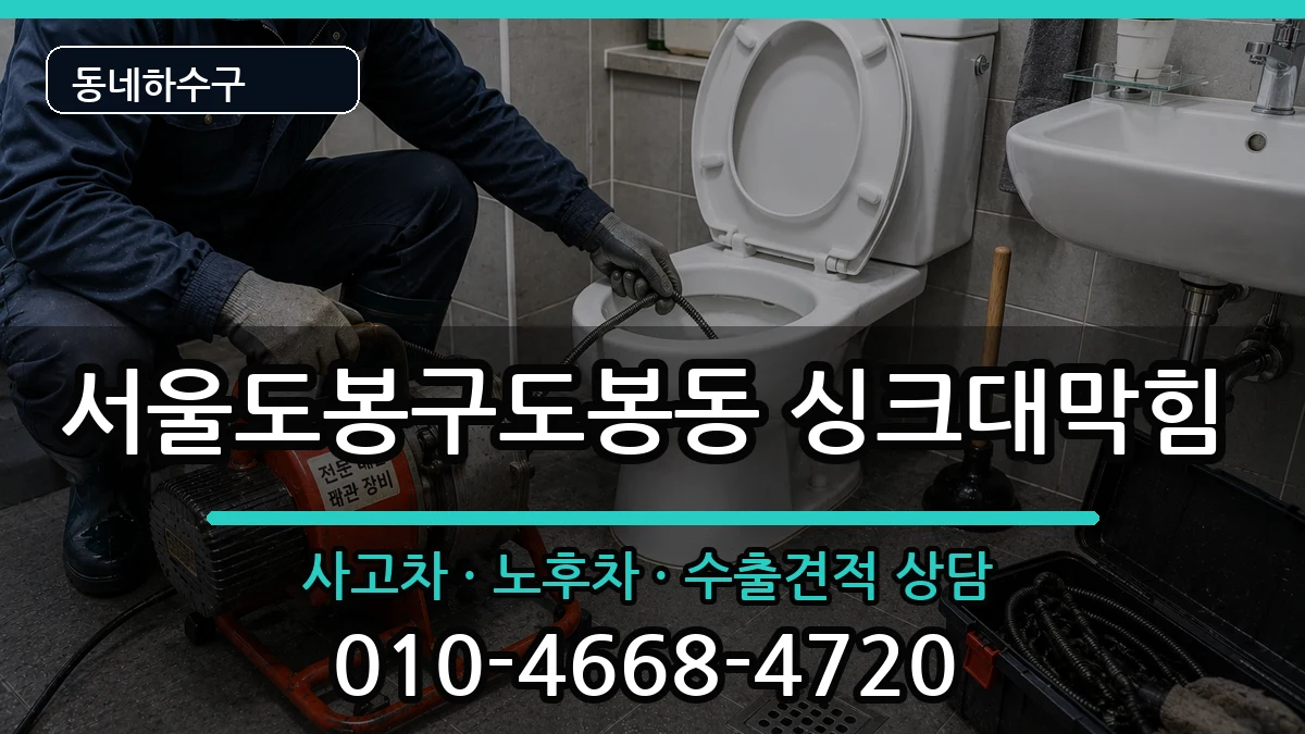 서울도봉구도봉동  싱크대막힘 비교형