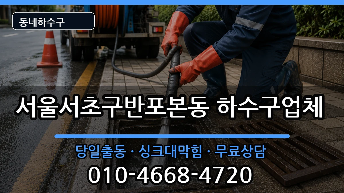 서울서초구반포본동 하수구막힘 증상 처리 안내 이미지 2