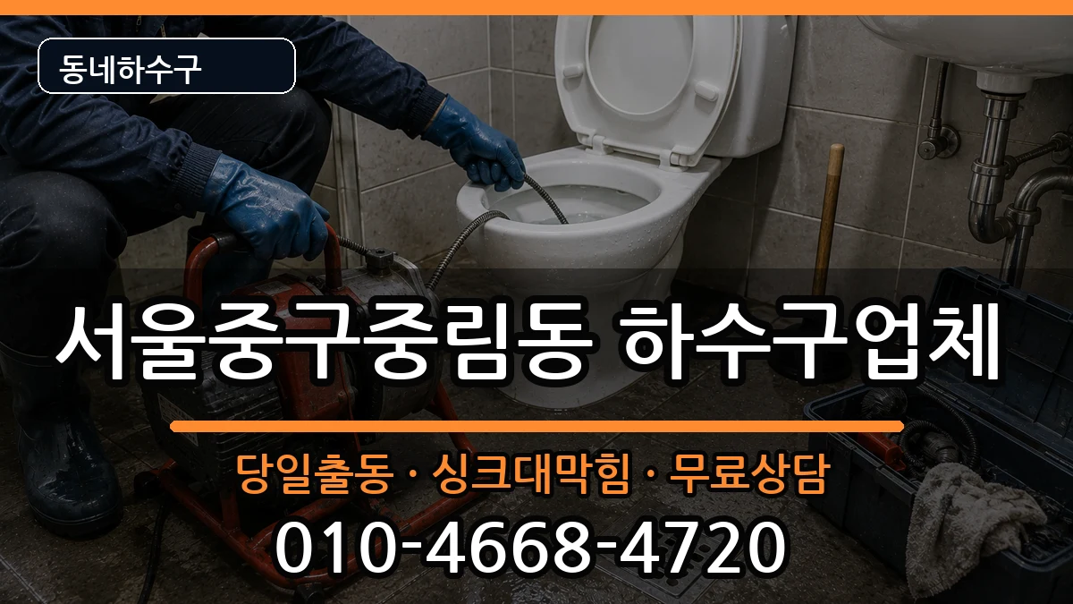 서울중구중림동 하수구막힘 서울중구중림동 하수구막힘 증상 처리 안내 이미지 2