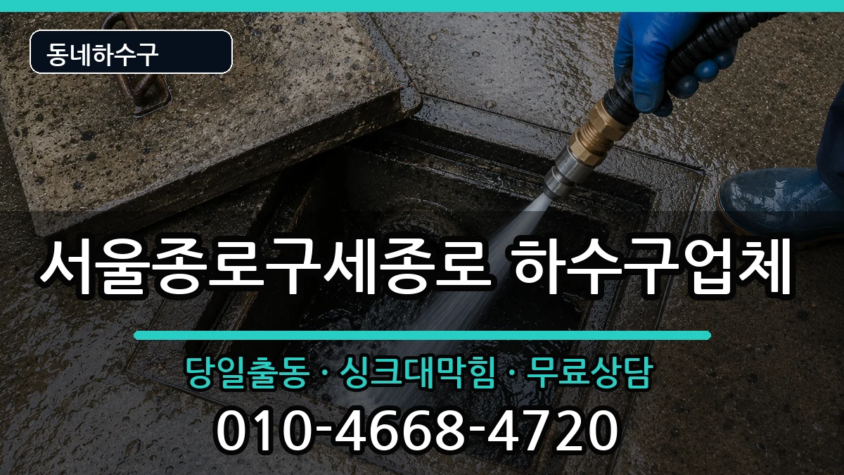 서울종로구세종로  하수구막힘 주의사항형