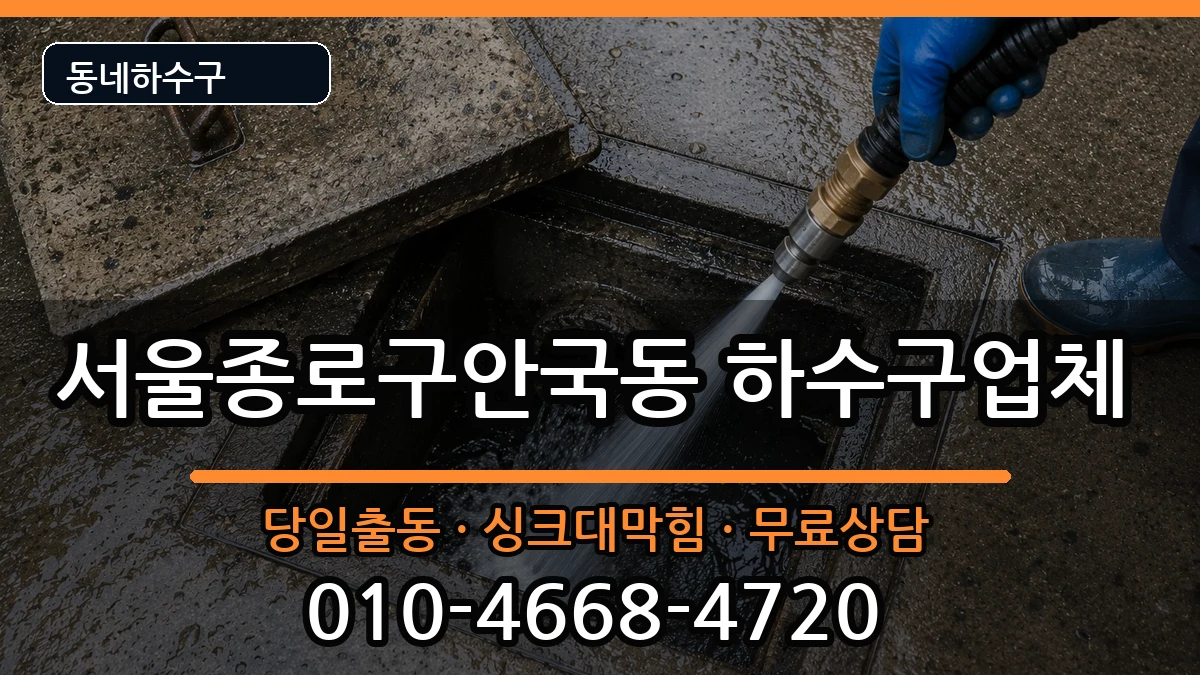 서울종로구안국동 하수구막힘 서울종로구안국동 하수구막힘 증상 처리 안내 이미지 3