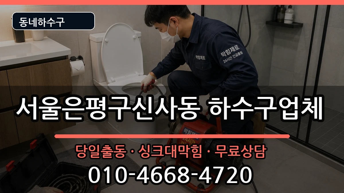 서울은평구신사동 하수구막힘 증상 처리 안내 이미지 3