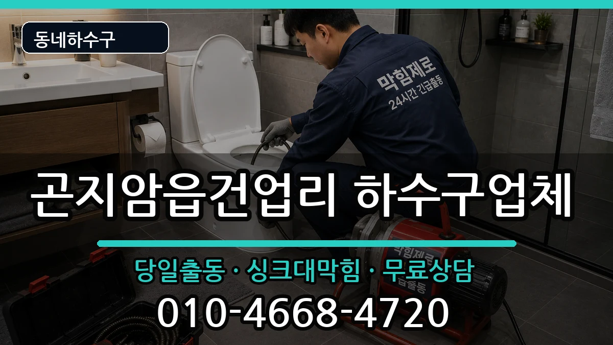 경기광주시곤지암읍건업리 하수구막힘 증상 처리 안내 이미지 3