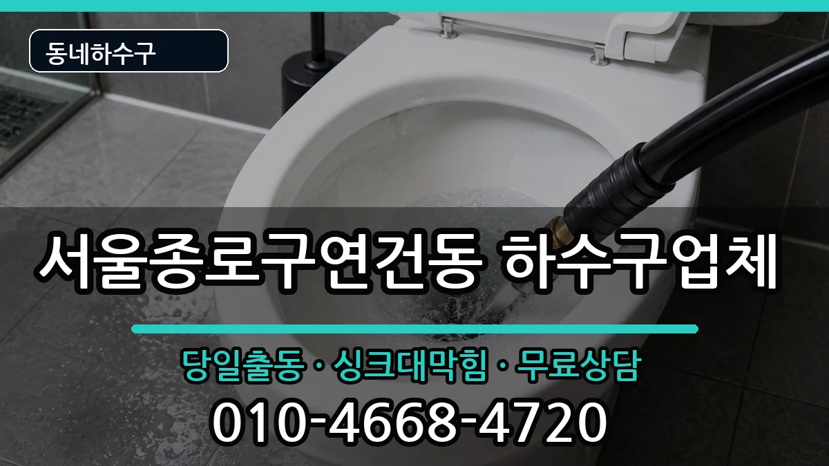 서울종로구연건동  하수구막힘 준비사항형