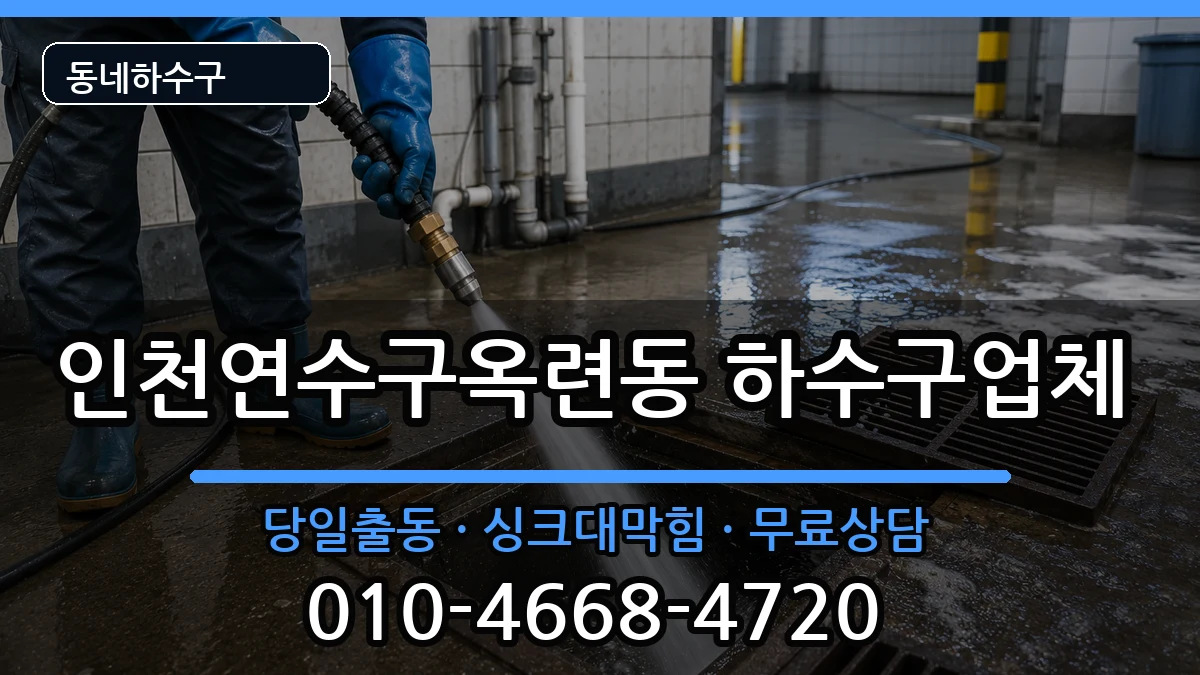 인천연수구옥련동 하수구막힘 증상 처리 안내 이미지 2