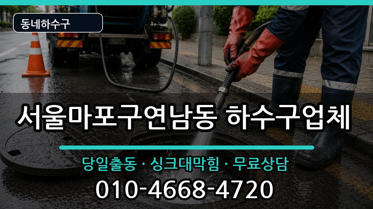 서울마포구연남동  하수구막힘 질문형