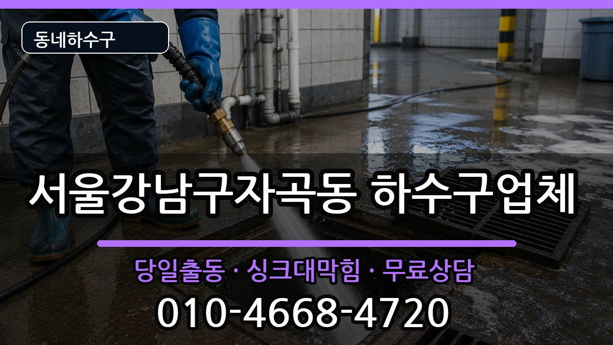 서울강남구자곡동 하수구막힘 증상 처리 안내 이미지 2