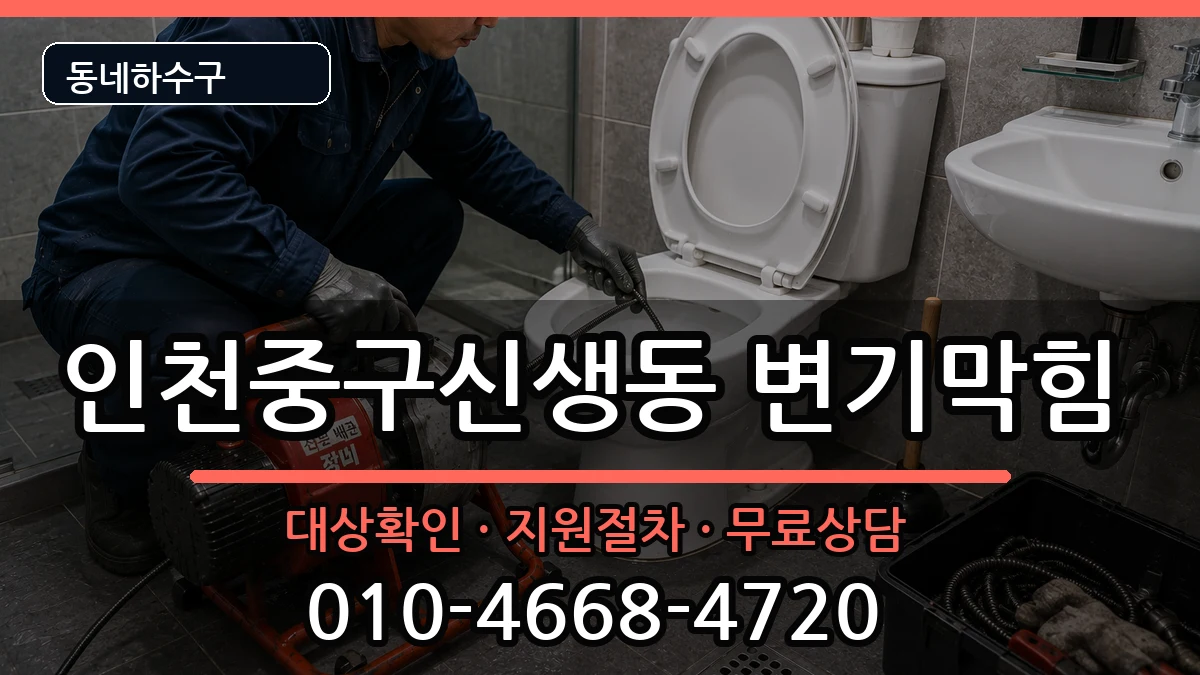 인천중구신생동  변기막힘 사례형