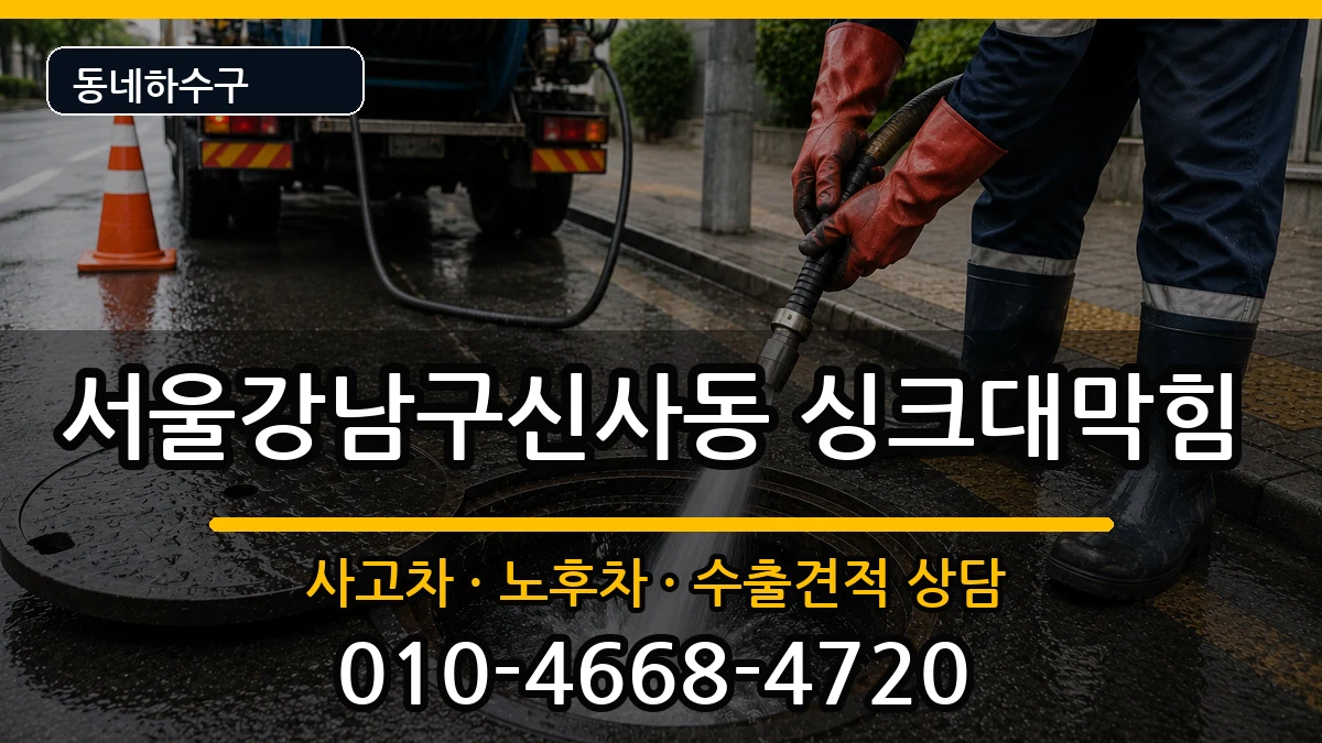 서울강남구신사동 싱크대막힘 서울강남구신사동 싱크대막힘 증상 처리 안내 이미지 1
