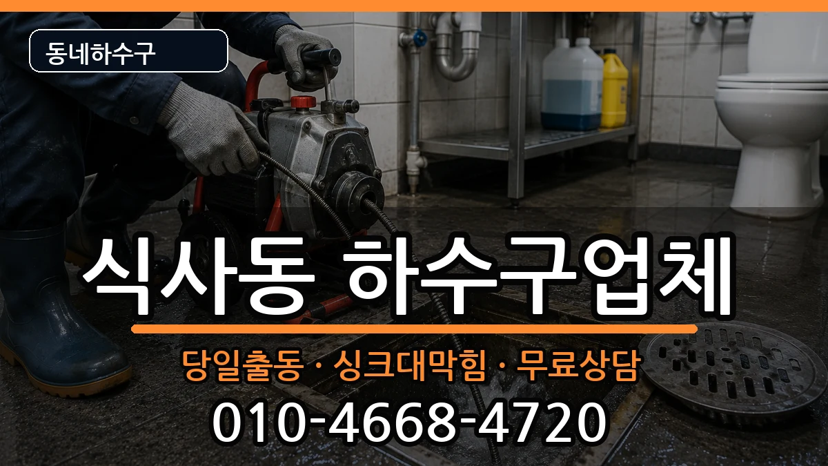 경기고양시일산동구식사동 하수구막힘 경기고양시일산동구식사동 하수구막힘 증상 처리 안내 이미지 3