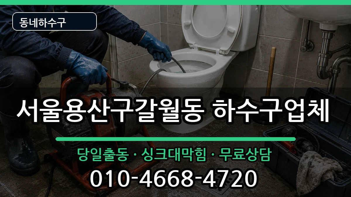 서울용산구갈월동 하수구막힘 증상 처리 안내 이미지 3