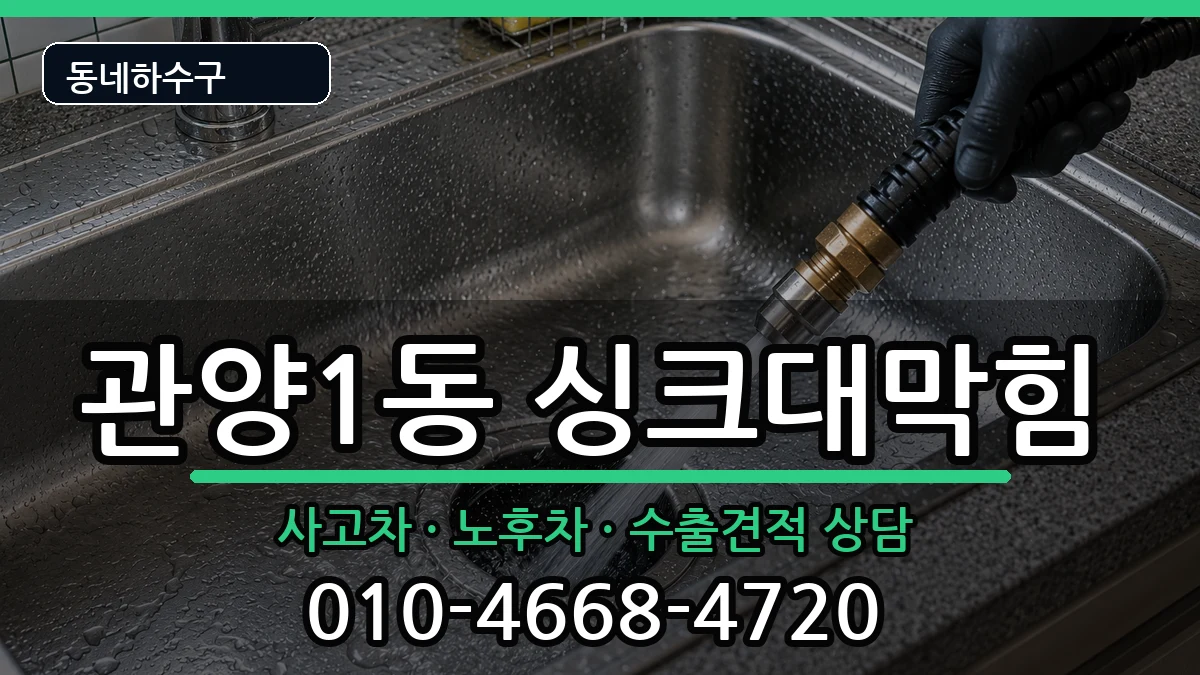 경기안양시동안구관양1동 싱크대막힘 증상 처리 안내 이미지 1
