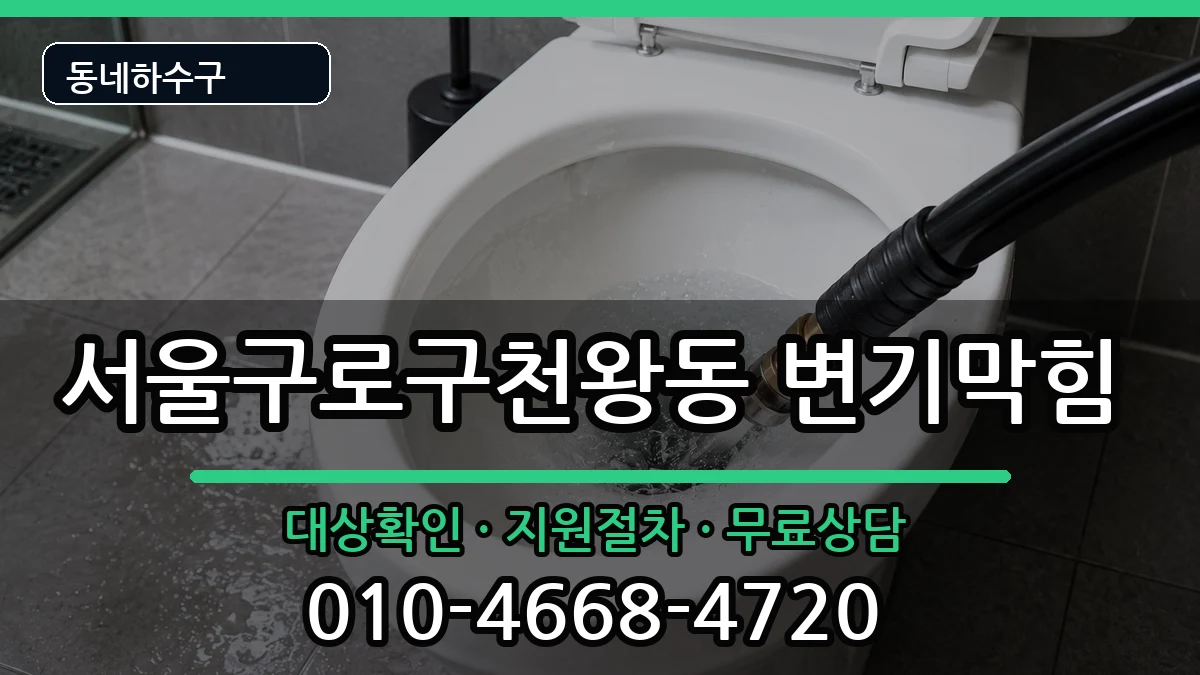 서울구로구천왕동 변기막힘 증상 처리 안내 이미지 3