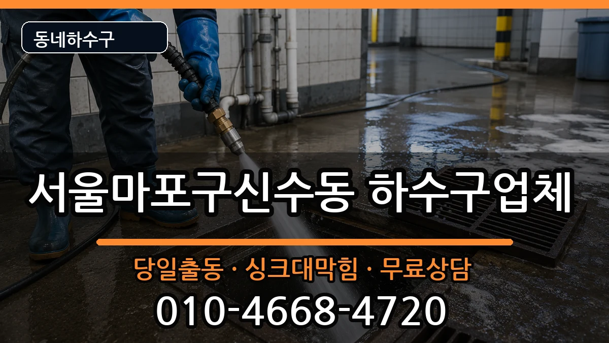 서울마포구신수동  하수구막힘 지역형