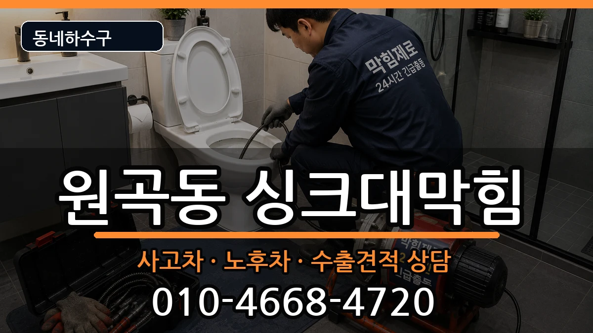 경기안산시단원구원곡동 싱크대막힘 증상 처리 안내 이미지 1