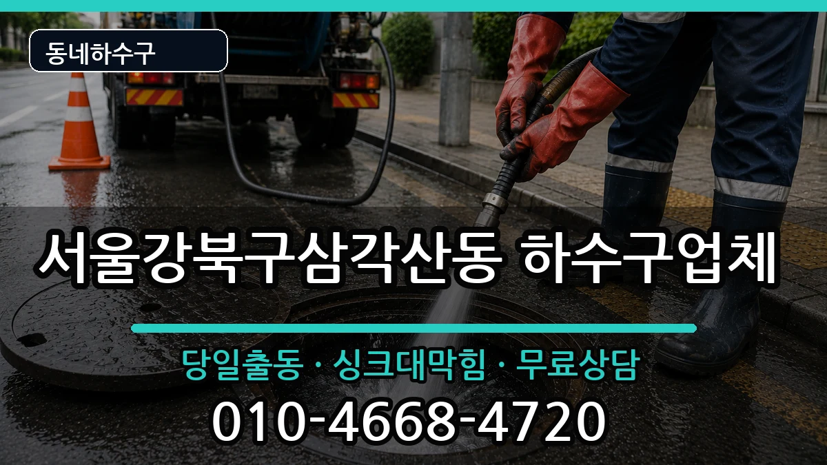 서울강북구삼각산동  하수구막힘 질문형