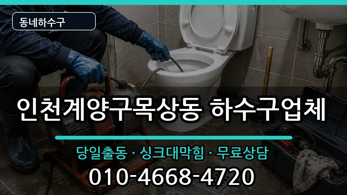 인천계양구목상동 하수구막힘 증상 처리 안내 이미지 2