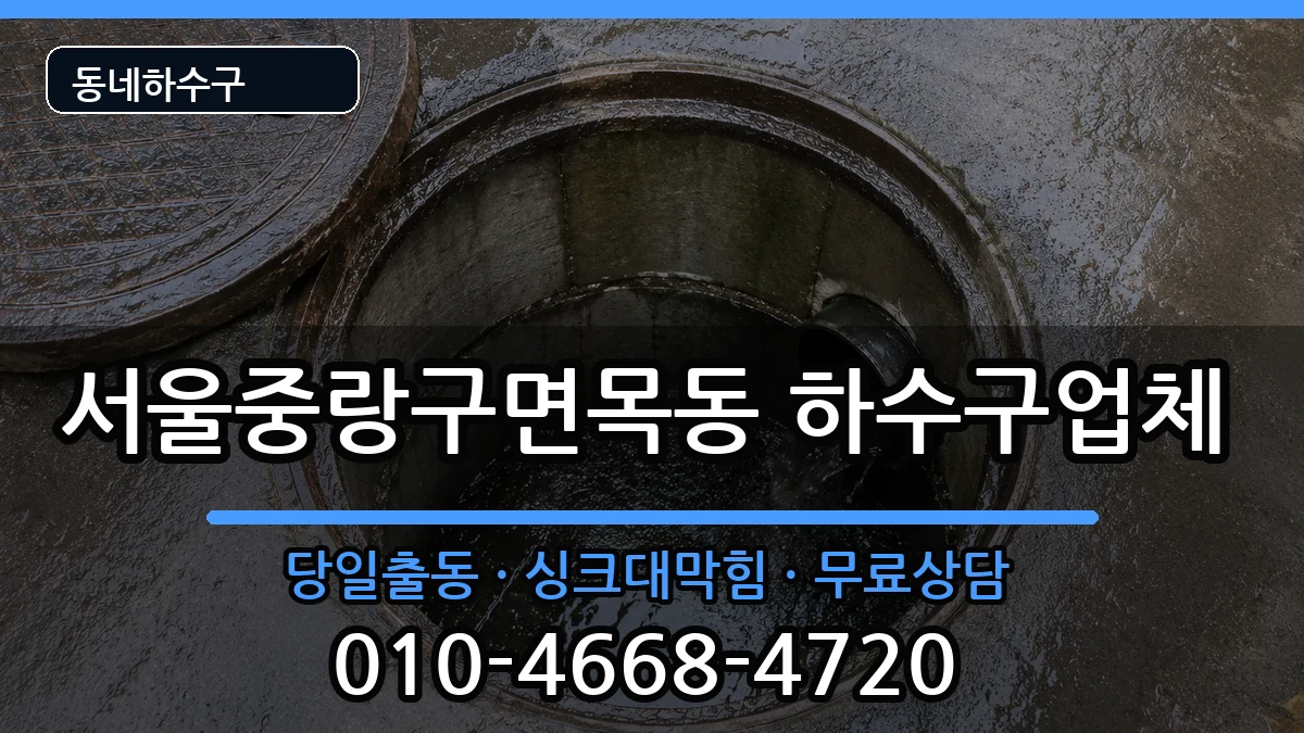 서울중랑구면목동 하수구막힘 서울중랑구면목동 하수구막힘 증상 처리 안내 이미지 1