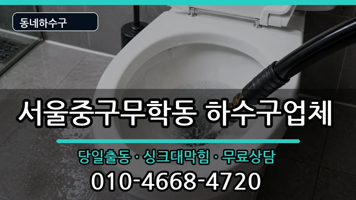 서울중구무학동  하수구막힘 준비사항형