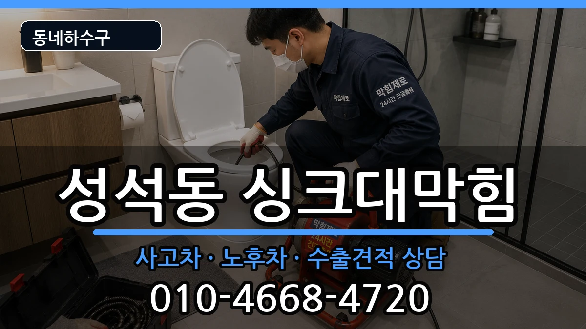 경기고양시일산동구성석동  싱크대막힘 사례형